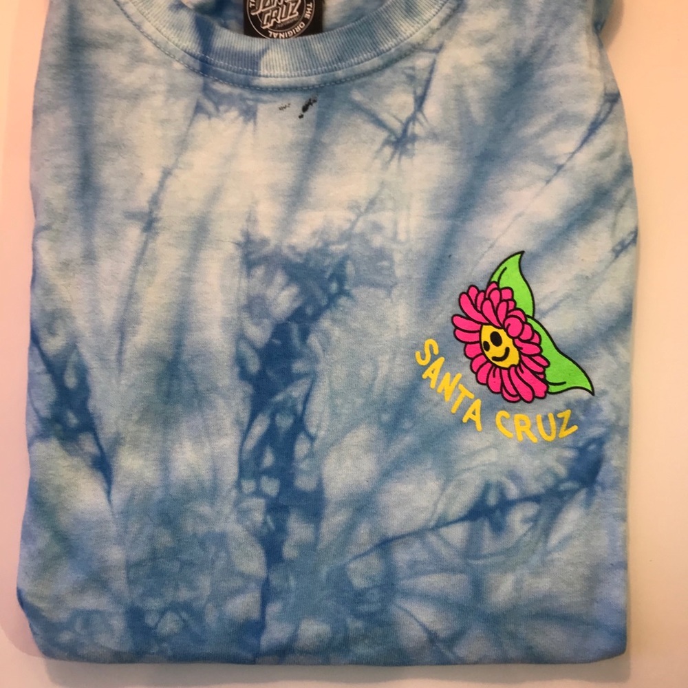 Santa Cruz Blue Tye Die Graphic Tee